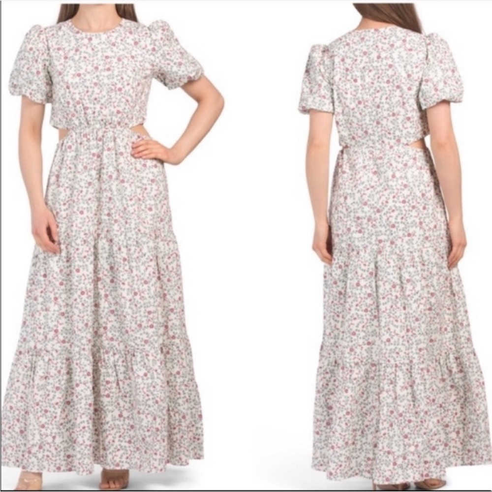 WAYF cut out maxi floral dress